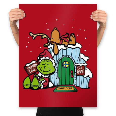Grinch Nuts - Prints Posters RIPT Apparel 18x24 / Red