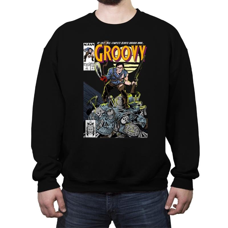 Grooverine - Crew Neck Sweatshirt Crew Neck Sweatshirt RIPT Apparel Small / Black