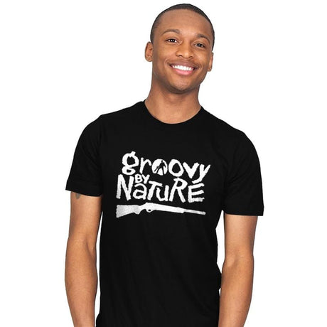 Groovy by Nature - Mens T-Shirts RIPT Apparel Small / Black