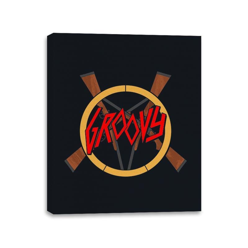 Groovy Demon Slayer - Canvas Wraps Canvas Wraps RIPT Apparel 11x14 / Black