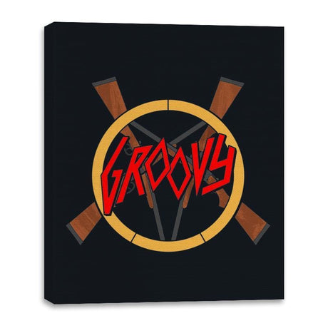 Groovy Demon Slayer - Canvas Wraps Canvas Wraps RIPT Apparel 16x20 / Black