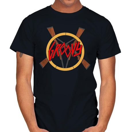 Groovy Demon Slayer - Mens T-Shirts RIPT Apparel Small / Black
