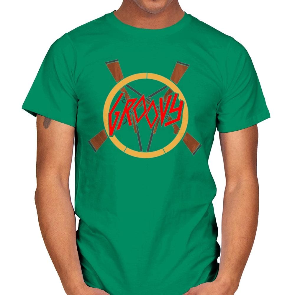 Groovy Demon Slayer - Mens T-Shirts RIPT Apparel Small / Kelly Green