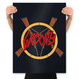Groovy Demon Slayer - Prints Posters RIPT Apparel 18x24 / Black