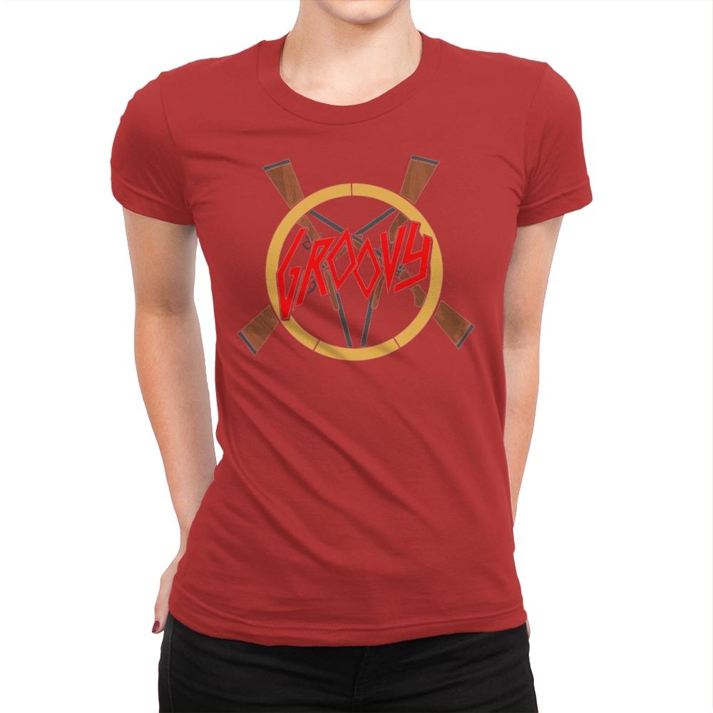 Groovy Demon Slayer - Womens Premium T-Shirts RIPT Apparel Small / Red