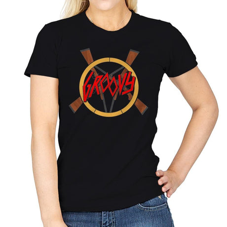 Groovy Demon Slayer - Womens T-Shirts RIPT Apparel Small / Black