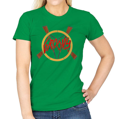 Groovy Demon Slayer - Womens T-Shirts RIPT Apparel Small / Irish Green