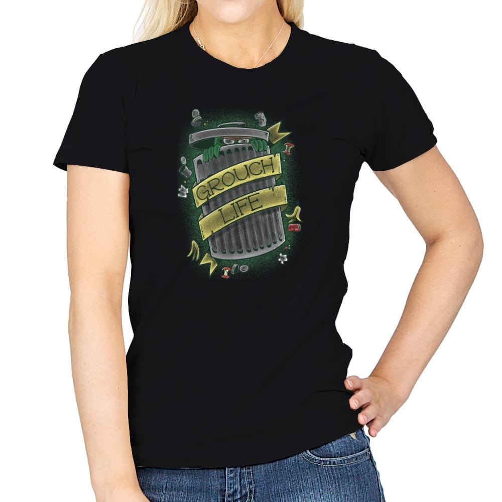 Grouch Life Exclusive - Womens T-Shirts RIPT Apparel Small / Black