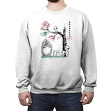 Growing Trees Sumi-e - Crew Neck Sweatshirt Crew Neck Sweatshirt RIPT Apparel