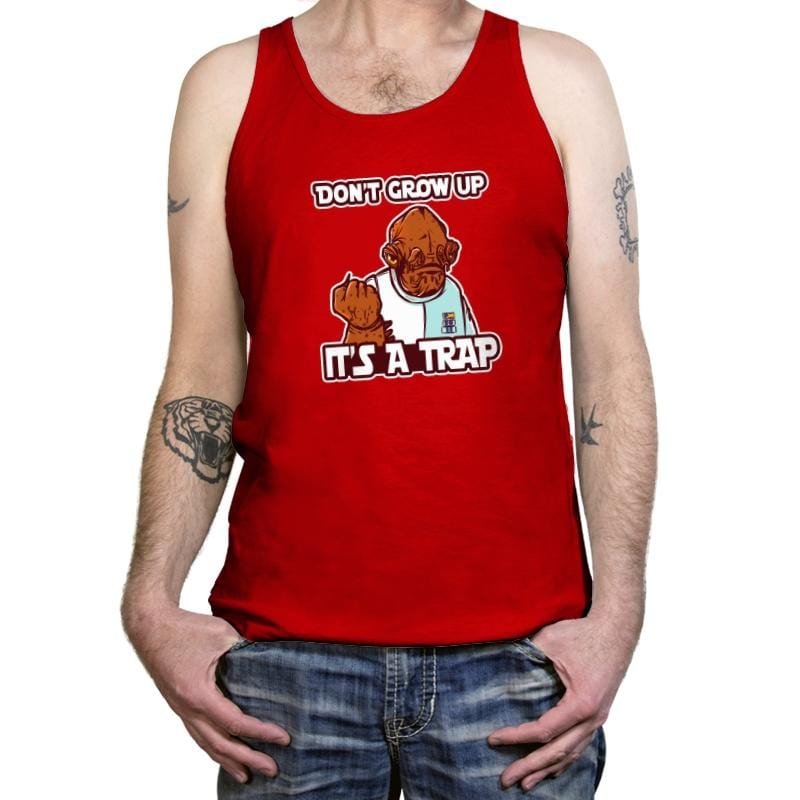 Growing Up - Tanktop Tanktop RIPT Apparel X-Small / Red