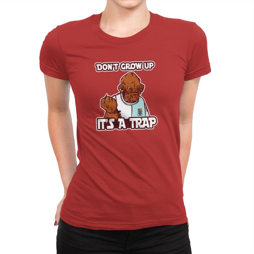 Growing Up - Womens Premium T-Shirts RIPT Apparel Small / Red