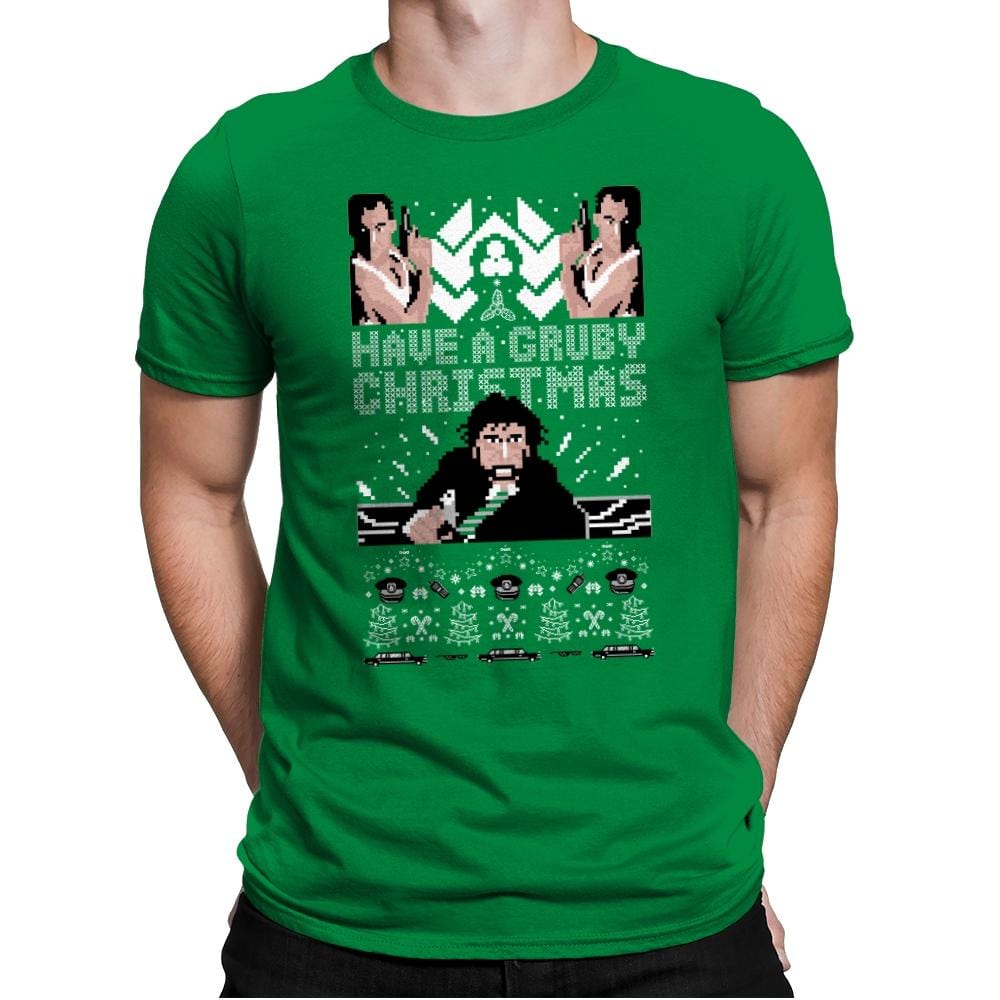 Gruby Christmas - Ugly Holiday - Mens Premium T-Shirts RIPT Apparel Small / Kelly Green