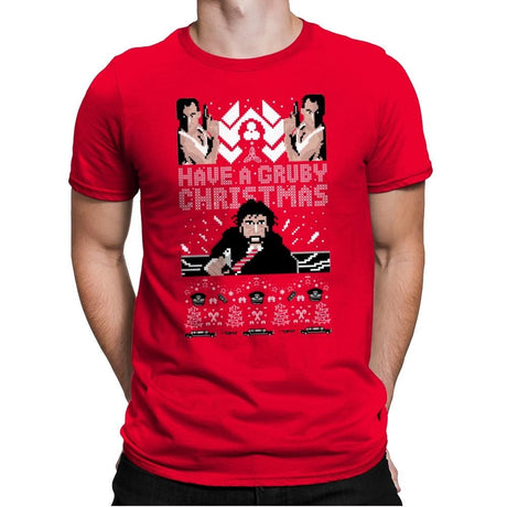 Gruby Christmas - Ugly Holiday - Mens Premium T-Shirts RIPT Apparel Small / Red