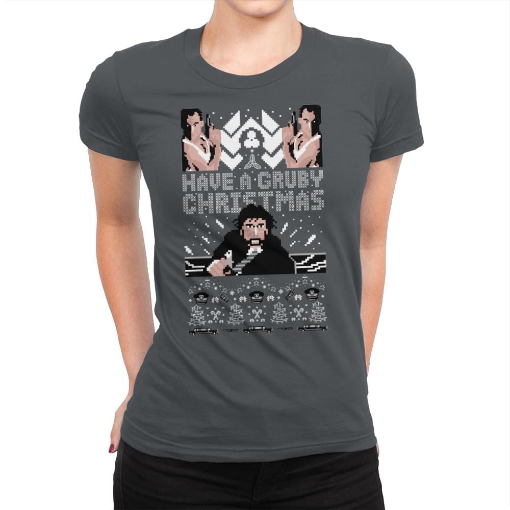Gruby Christmas - Ugly Holiday - Womens Premium T-Shirts RIPT Apparel Small / Heavy Metal
