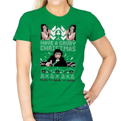 Gruby Christmas - Ugly Holiday - Womens T-Shirts RIPT Apparel Small / Irish Green