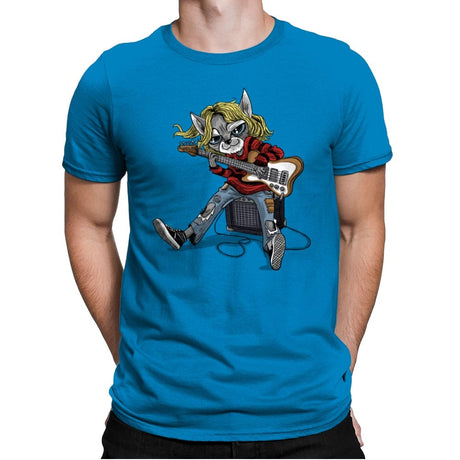 Grunge Cat - Mens Premium T-Shirts RIPT Apparel Small / Turqouise