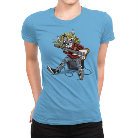 Grunge Cat - Womens Premium T-Shirts RIPT Apparel Small / Turquoise