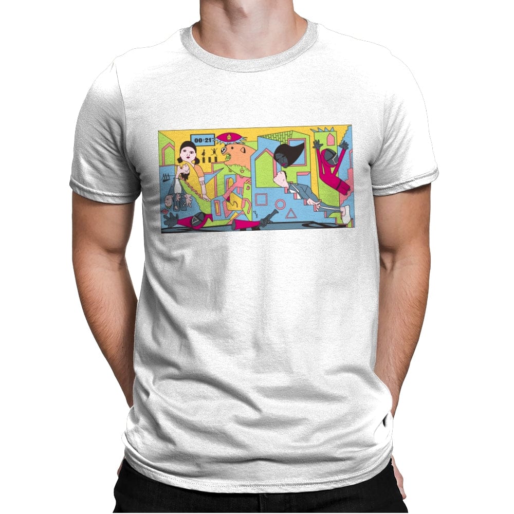 Guernica Game - Mens Premium T-Shirts RIPT Apparel Small / White