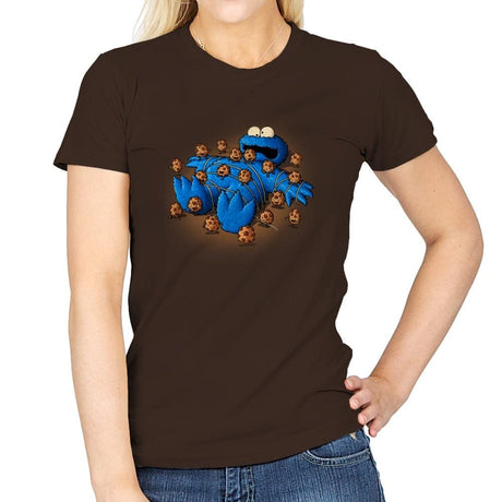 Gulliver Monster - Pop Impressionism - Womens T-Shirts RIPT Apparel Small / Dark Chocolate