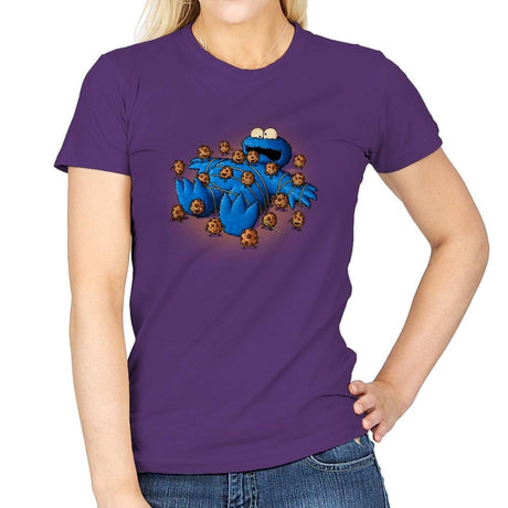 Gulliver Monster - Pop Impressionism - Womens T-Shirts RIPT Apparel Small / Purple