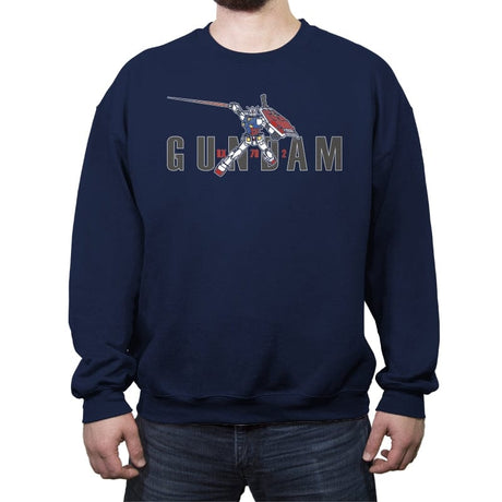Gundam - Crew Neck Sweatshirt Crew Neck Sweatshirt RIPT Apparel Small / Navy