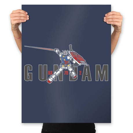 Gundam - Prints Posters RIPT Apparel 18x24 / Navy