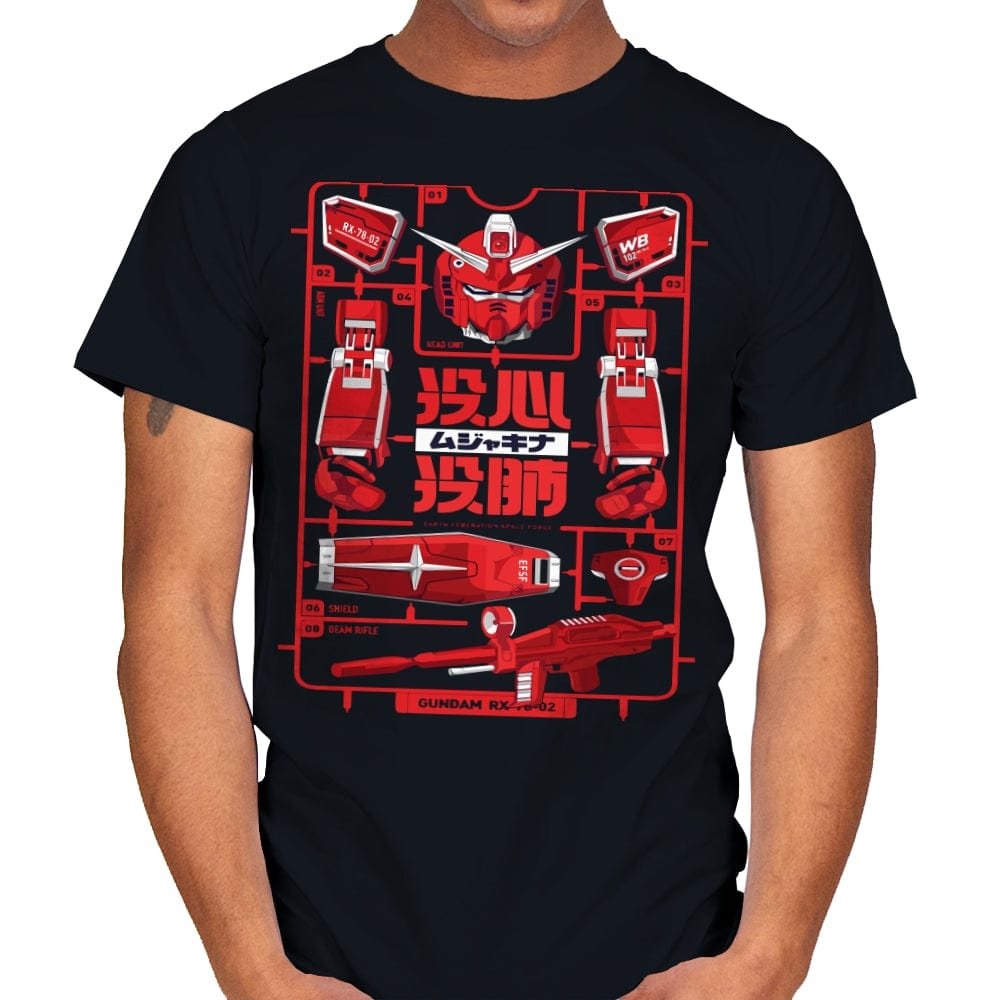 Gundam RX-78-02 Blueprint - Mens T-Shirts RIPT Apparel Small / Black