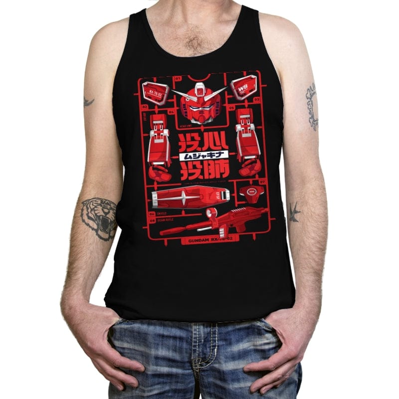 Gundam RX-78-02 Blueprint - Tanktop Tanktop RIPT Apparel X-Small / Black