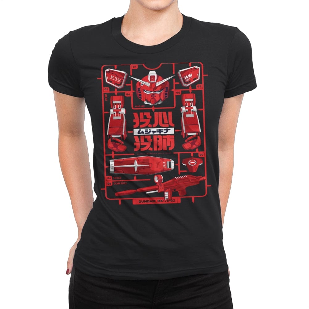 Gundam RX-78-02 Blueprint - Womens Premium T-Shirts RIPT Apparel Small / Black