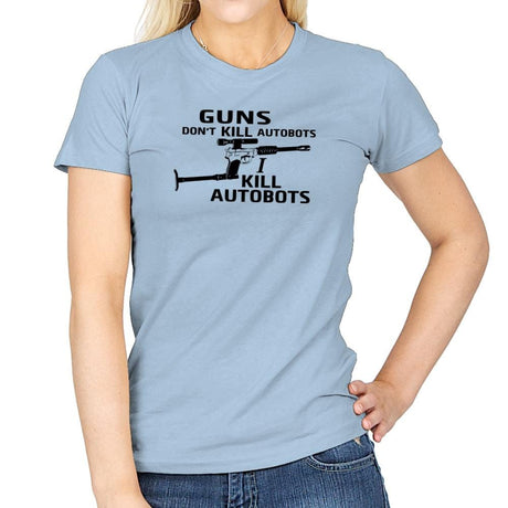 GUNS Don't Kill Exclusive - Womens T-Shirts RIPT Apparel Small / Light Blue