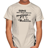 Guns Don't Kill Walkers Exclusive - Mens T-Shirts RIPT Apparel Small / Natural