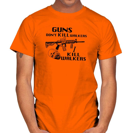 Guns Don't Kill Walkers Exclusive - Mens T-Shirts RIPT Apparel Small / Orange