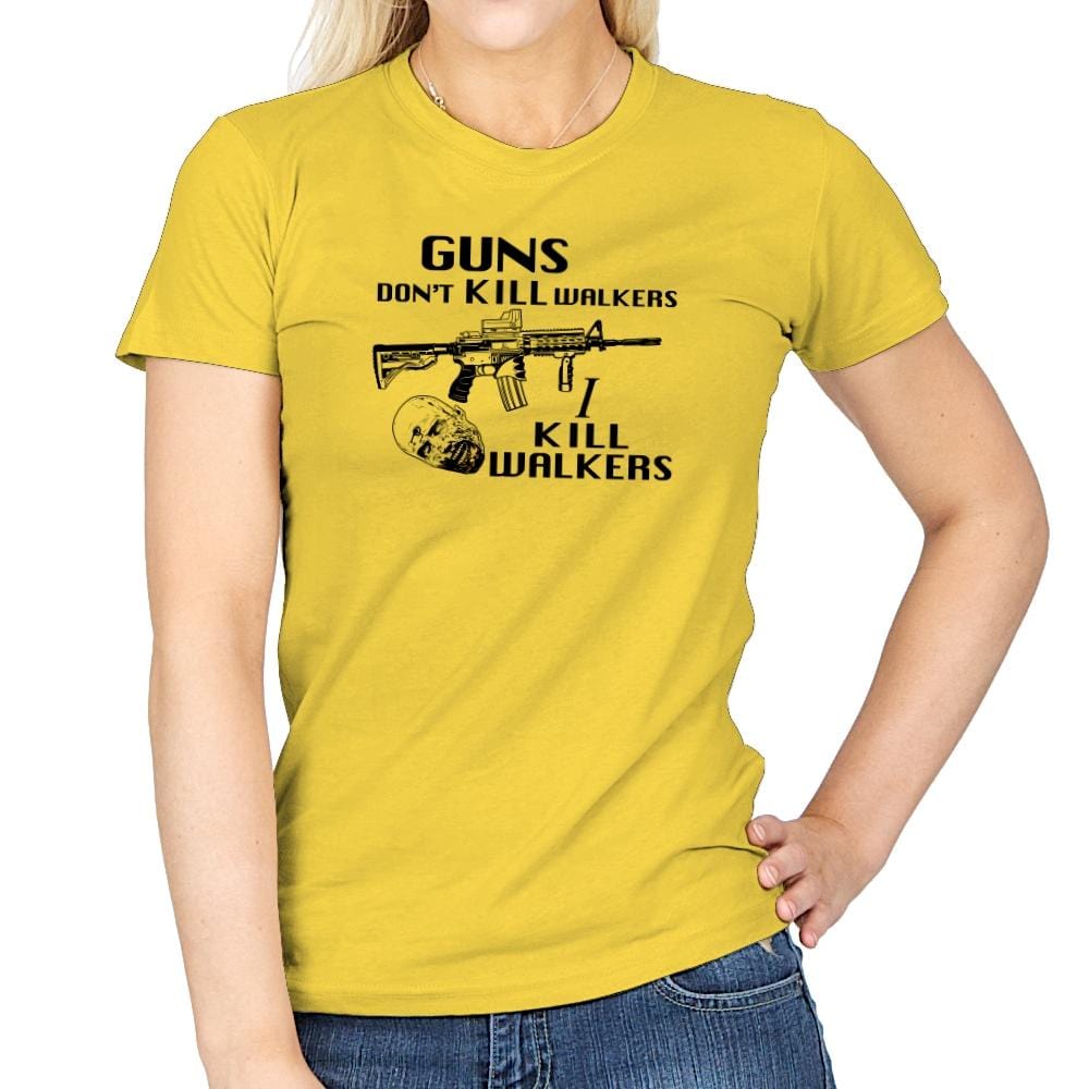 Guns Don't Kill Walkers Exclusive - Womens T-Shirts RIPT Apparel Small / Daisy