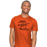 Guns Don't Kill Walkers - Mens T-Shirts RIPT Apparel Small / Orange