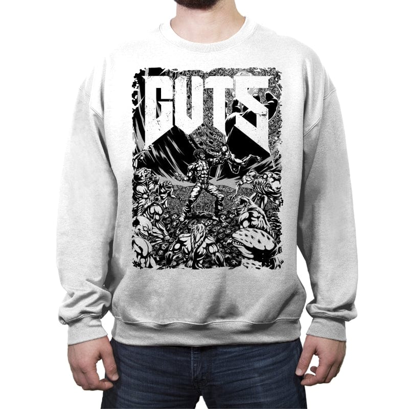 Guts of Doom - Crew Neck Sweatshirt Crew Neck Sweatshirt RIPT Apparel Small / White