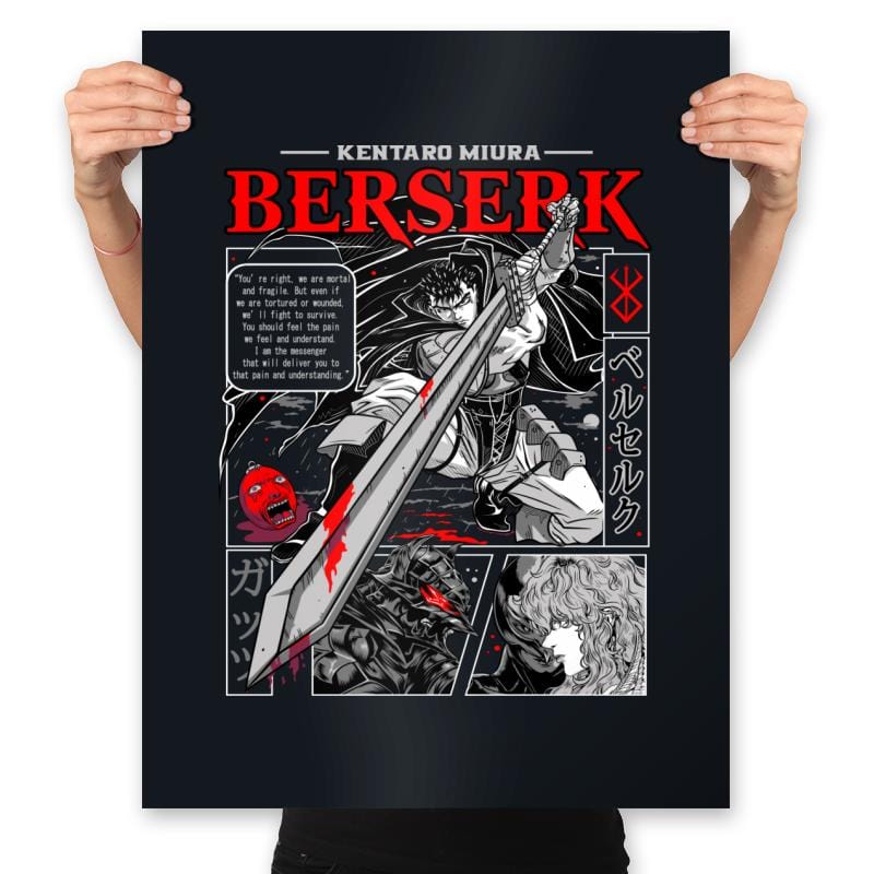 Guts Vs Griffith - Prints Posters RIPT Apparel 18x24 / Black
