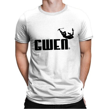 Gwen Sporty - Mens Premium T-Shirts RIPT Apparel Small / White
