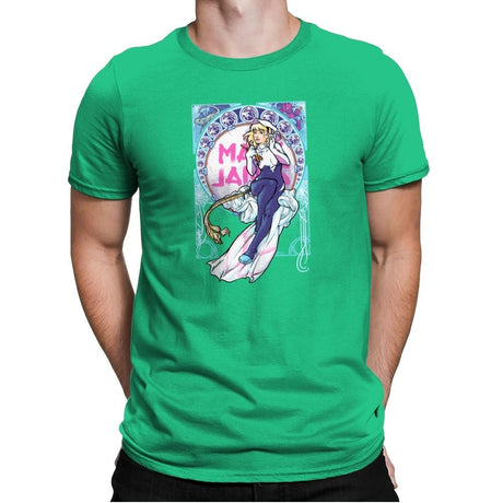 Gwendoline, La Dame des Araignées Exclusive - Mens Premium T-Shirts RIPT Apparel Small / Kelly Green