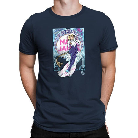 Gwendoline, La Dame des Araignées Exclusive - Mens Premium T-Shirts RIPT Apparel Small / Midnight Navy