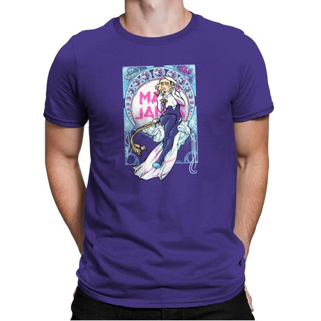 Gwendoline, La Dame des Araignées Exclusive - Mens Premium T-Shirts RIPT Apparel Small / Purple Rush