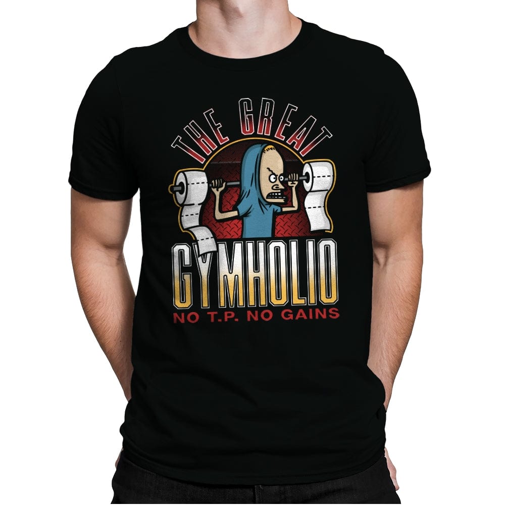 Gymholio - Mens Premium T-Shirts RIPT Apparel Small / Black