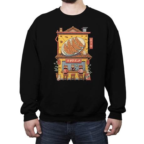 Gyoza Neko House - Crew Neck Sweatshirt Crew Neck Sweatshirt RIPT Apparel Small / Black
