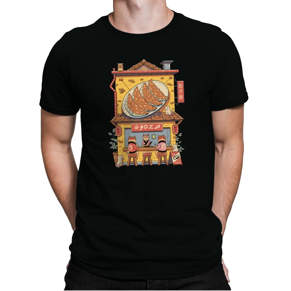 Gyoza Neko House - Mens Premium T-Shirts RIPT Apparel Small / Black