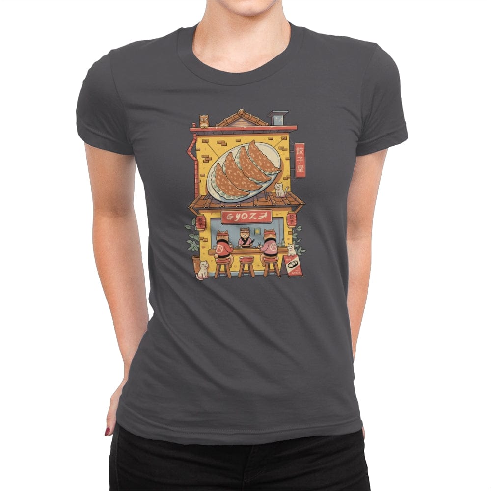 Gyoza Neko House - Womens Premium T-Shirts RIPT Apparel Small / Heavy Metal