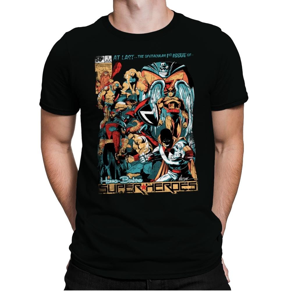 H.B. Super Heroes - Best Seller - Mens Premium T-Shirts RIPT Apparel Small / Black
