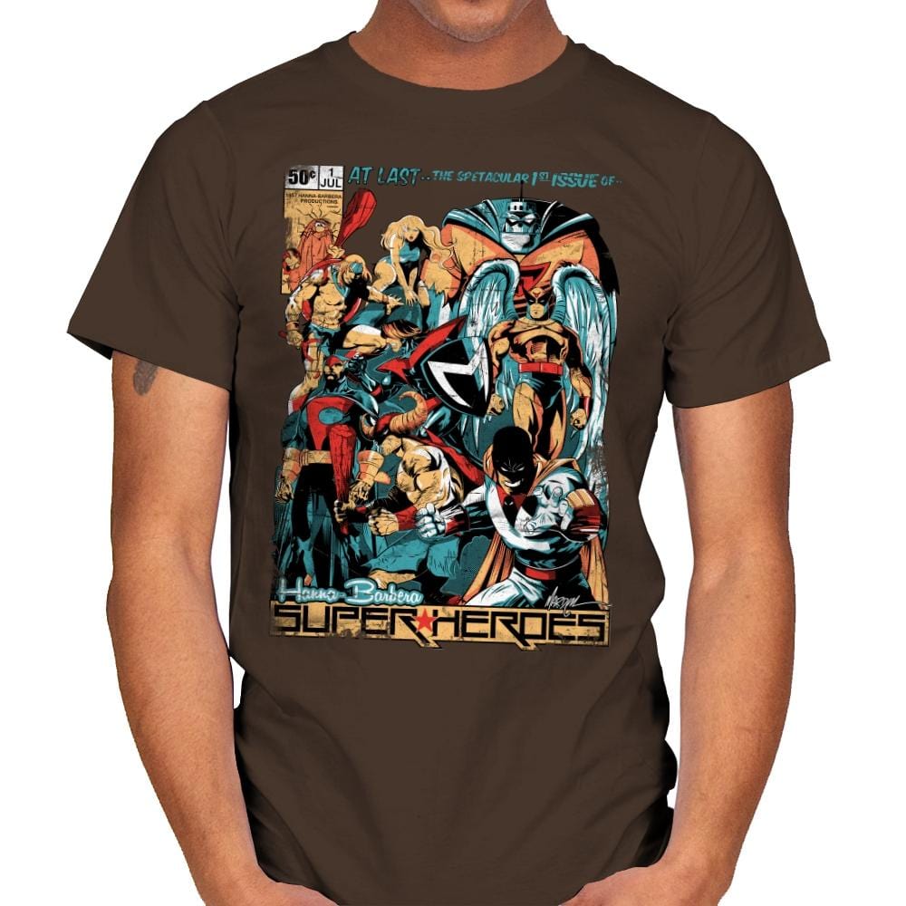 H.B. Super Heroes - Best Seller - Mens T-Shirts RIPT Apparel Small / Dark Chocolate