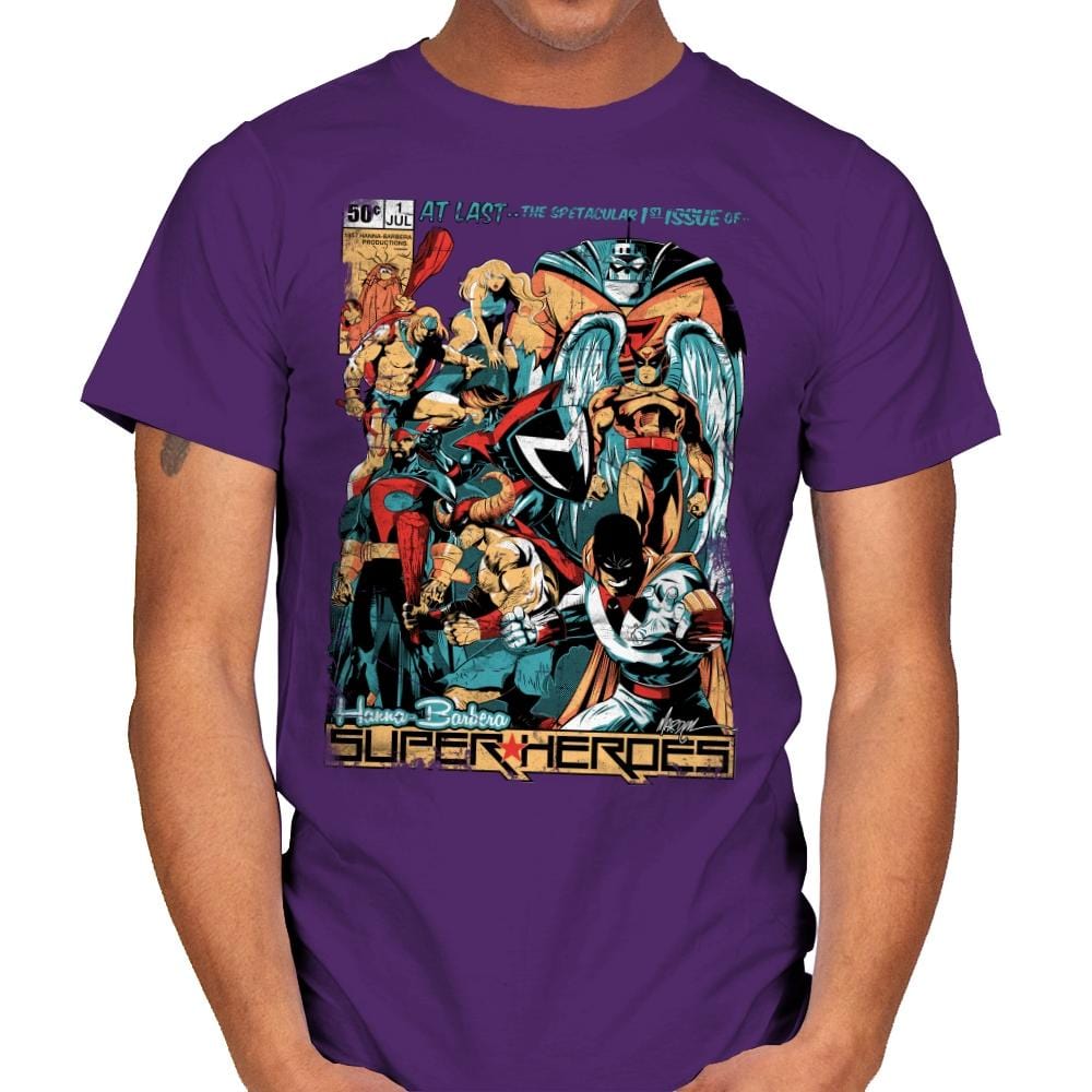 H.B. Super Heroes - Best Seller - Mens T-Shirts RIPT Apparel Small / Purple