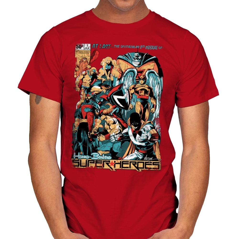 H.B. Super Heroes - Best Seller - Mens T-Shirts RIPT Apparel Small / Red