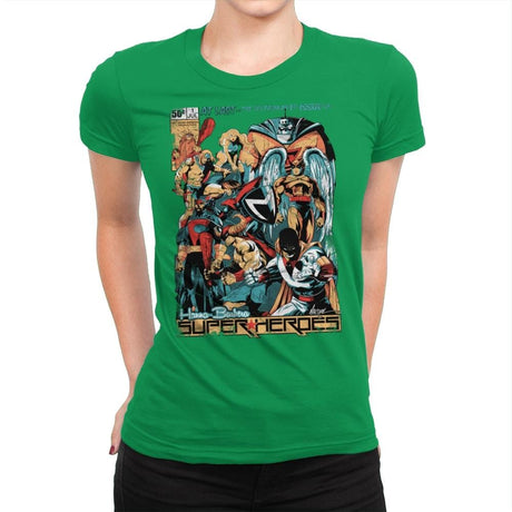H.B. Super Heroes - Best Seller - Womens Premium T-Shirts RIPT Apparel Small / Kelly Green