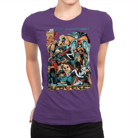 H.B. Super Heroes - Best Seller - Womens Premium T-Shirts RIPT Apparel Small / Purple Rush